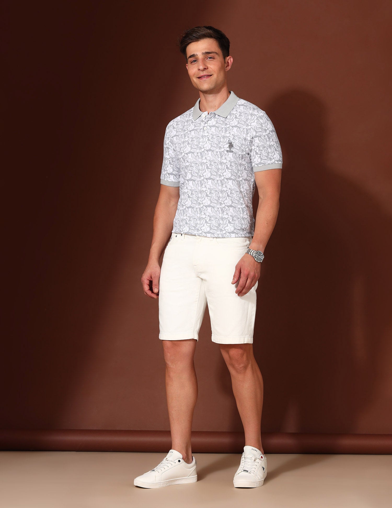 Floral Printed Working Holiday Polo Shirt