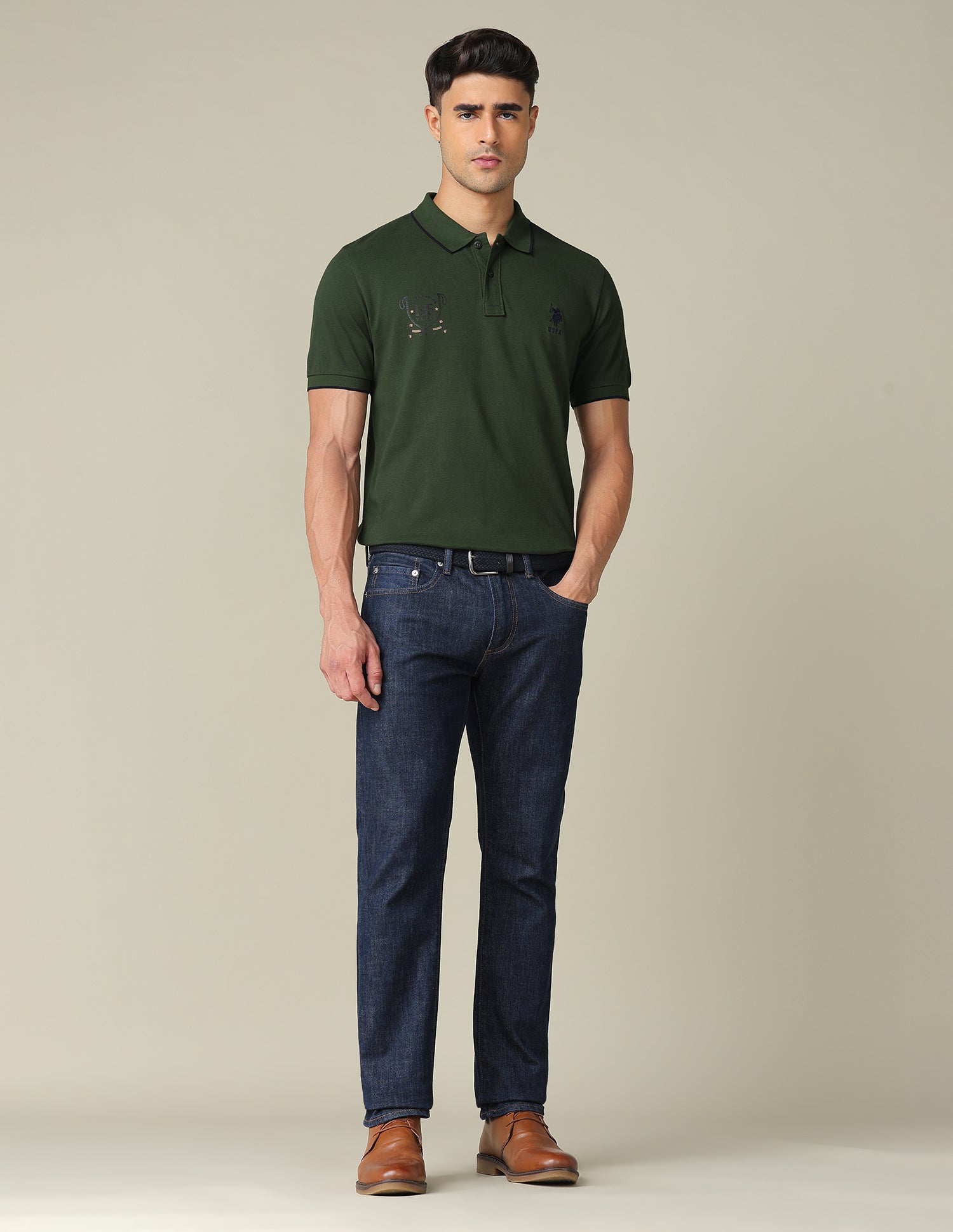 Graphic Printed Regular Fit Polo Shirt