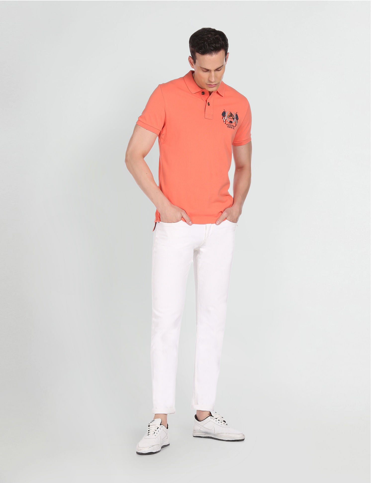 Cotton Solid Polo Shirt