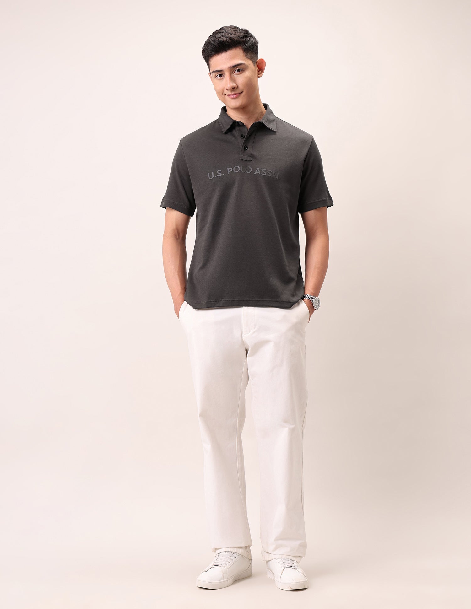 Brand Embossed Outdoor Polo Shirt