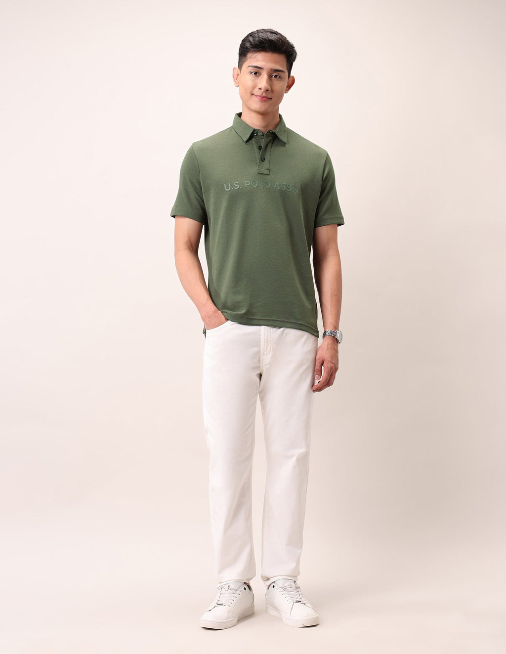 Brand Embossed Outdoor Polo Shirt