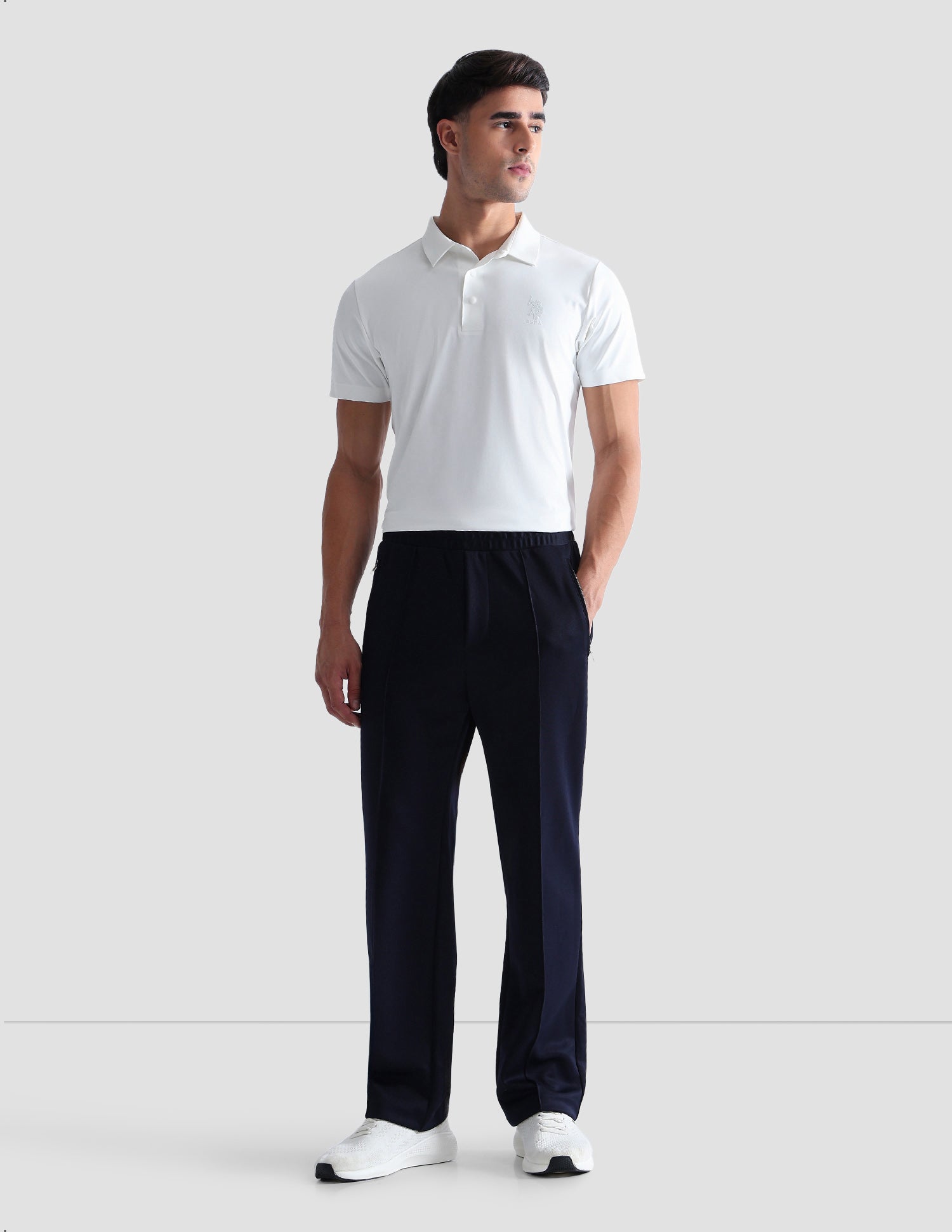 Brand Embossed Active Polo Shirt