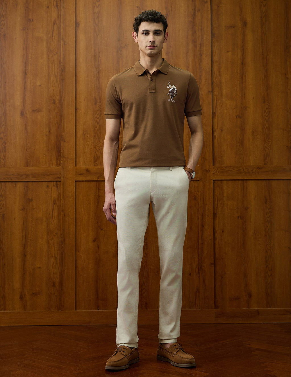 Brand Embroidered Varsity Theatre Polo Shirt