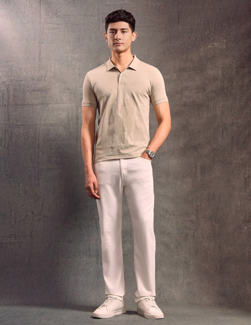 Graphic Printed Regular Fit Polo shirt