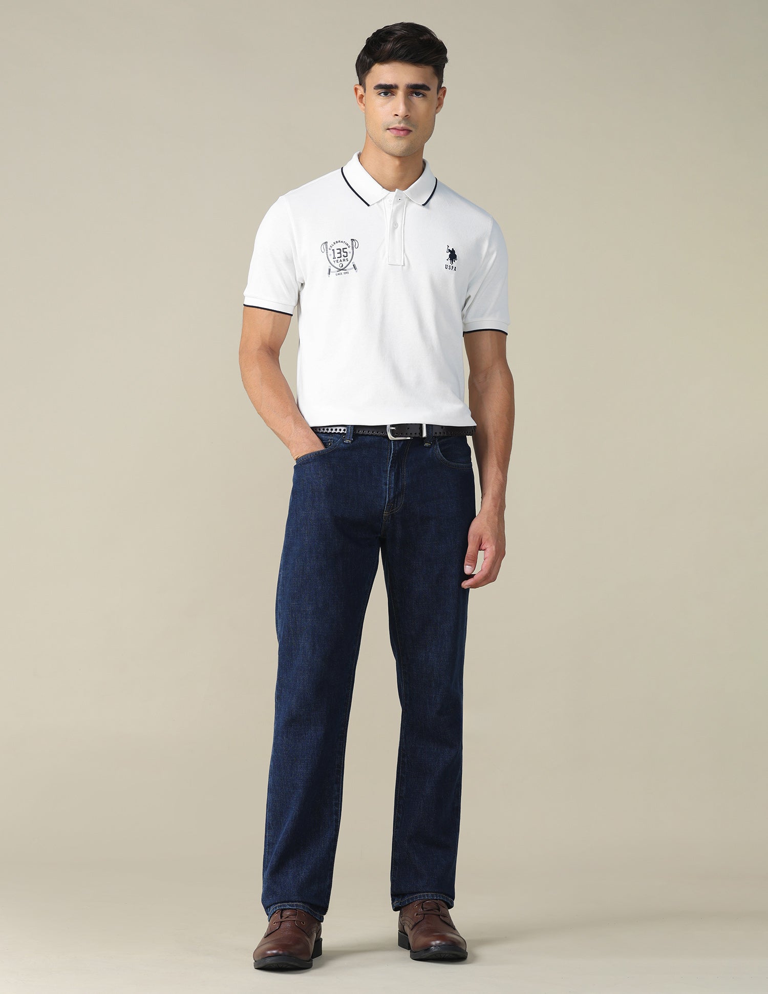 Graphic Printed Regular Fit Polo Shirt