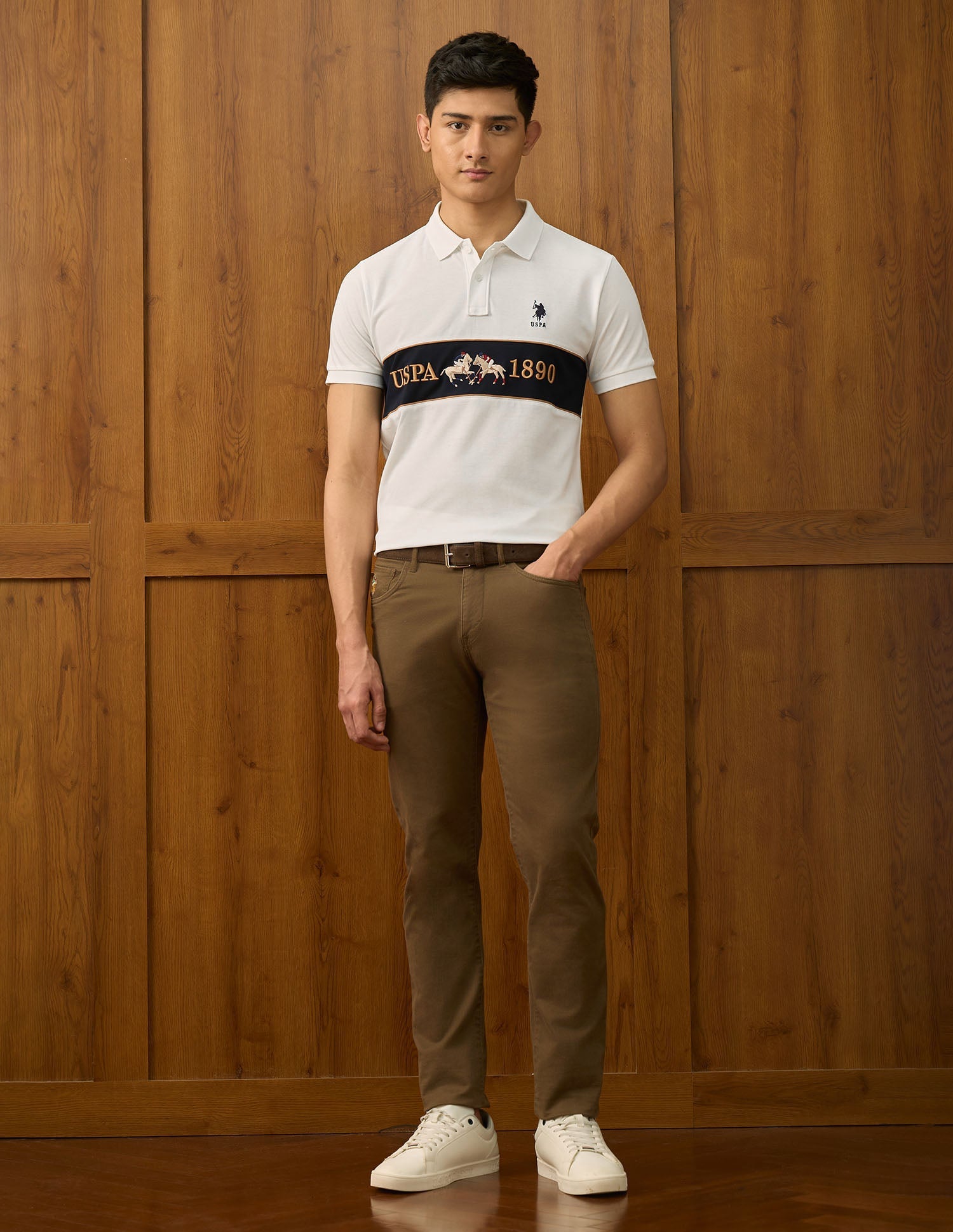 Colourblocked Varsity Polo Shirt