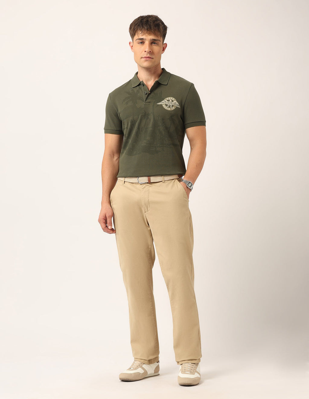 Graphic Muscle Fit Polo Shirt