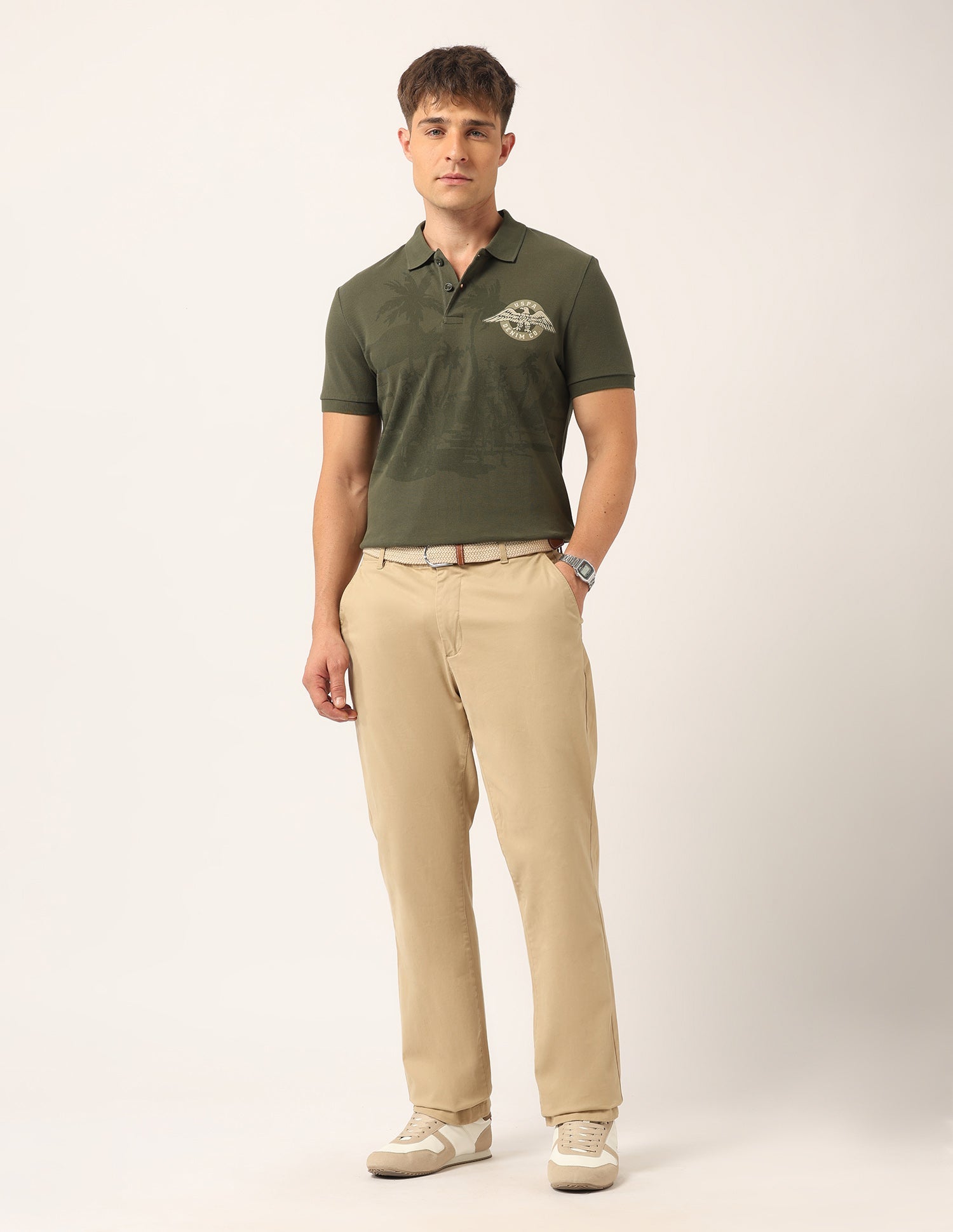 Graphic Muscle Fit Polo Shirt