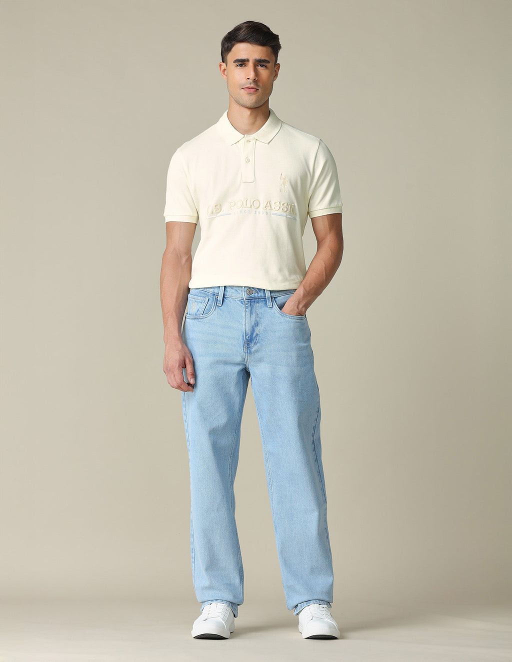 Brand Embroidered Regular Fit Polo Shirt