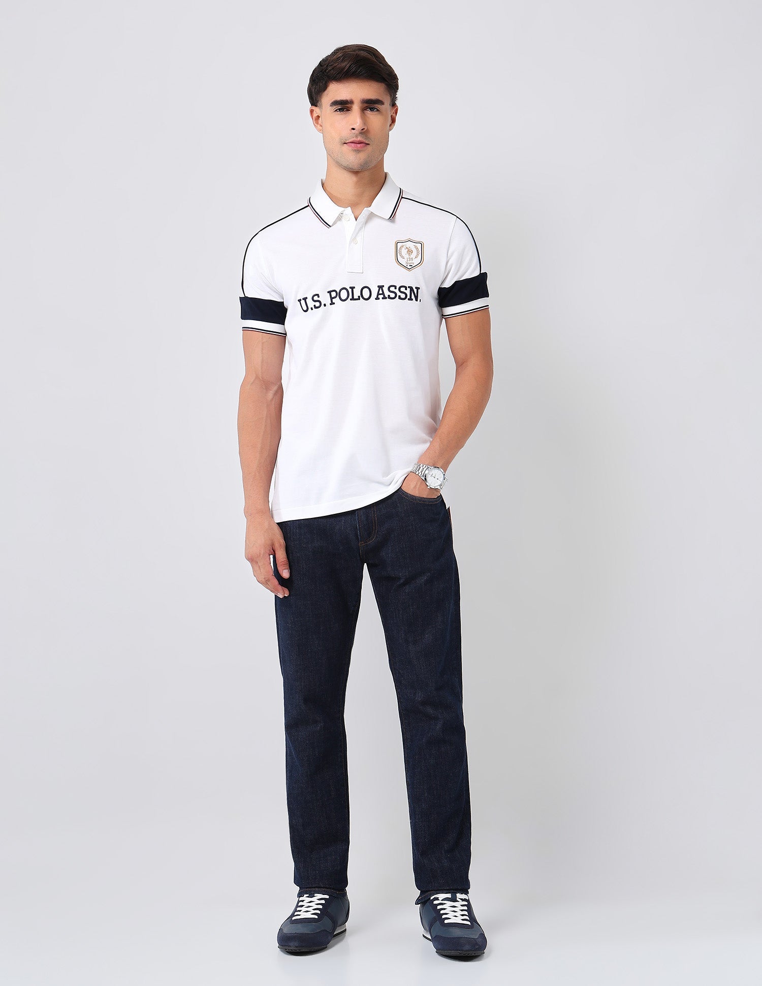 Brand Embroidered Regular Fit Polo Shirt