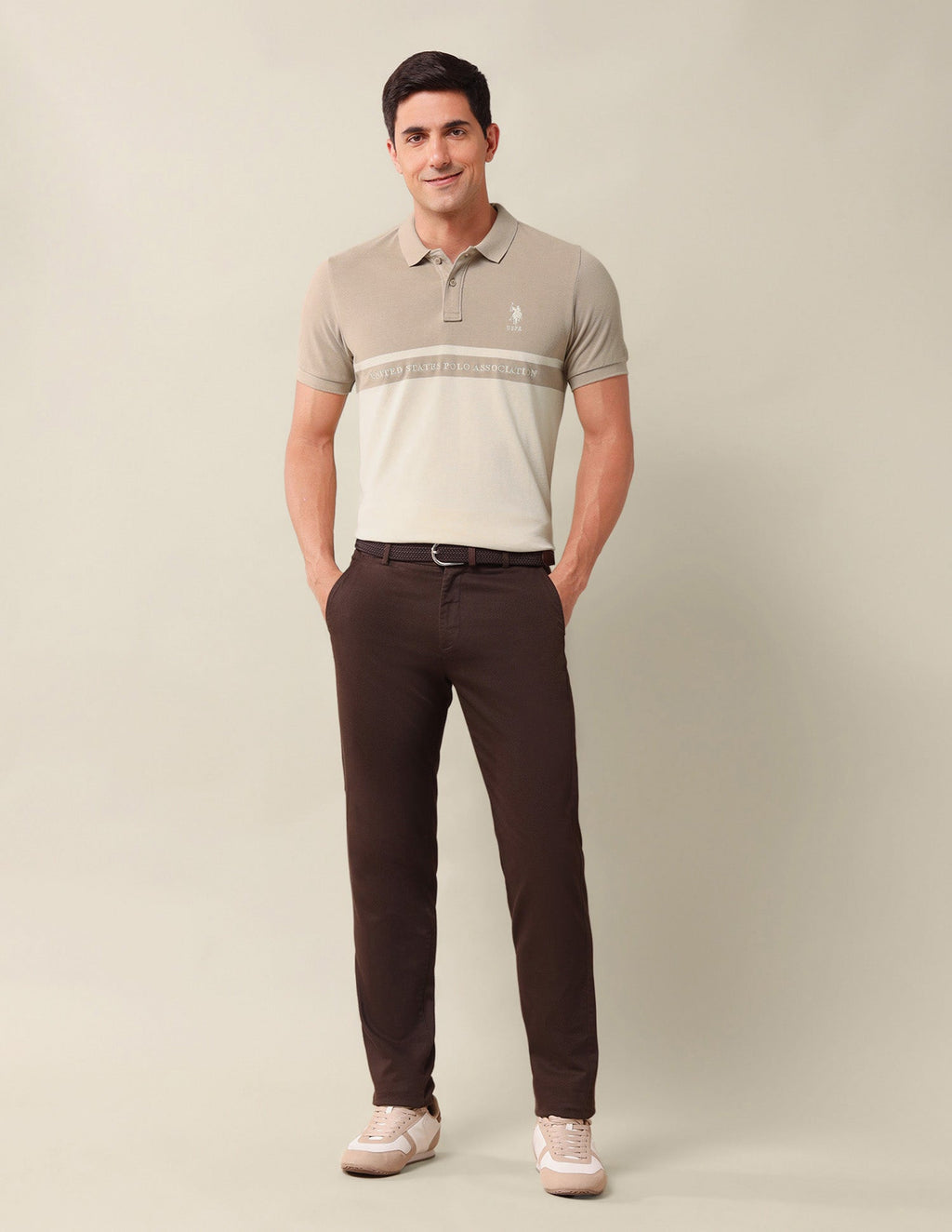 Colourblocked Slim Fit Polo Shirt