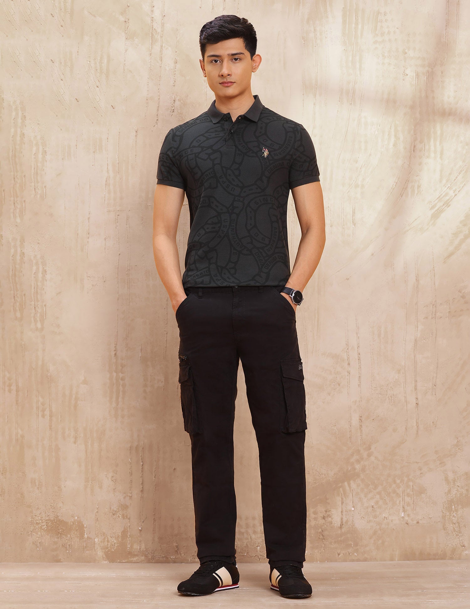 All Over Printed Regular Fit Polo Shirt