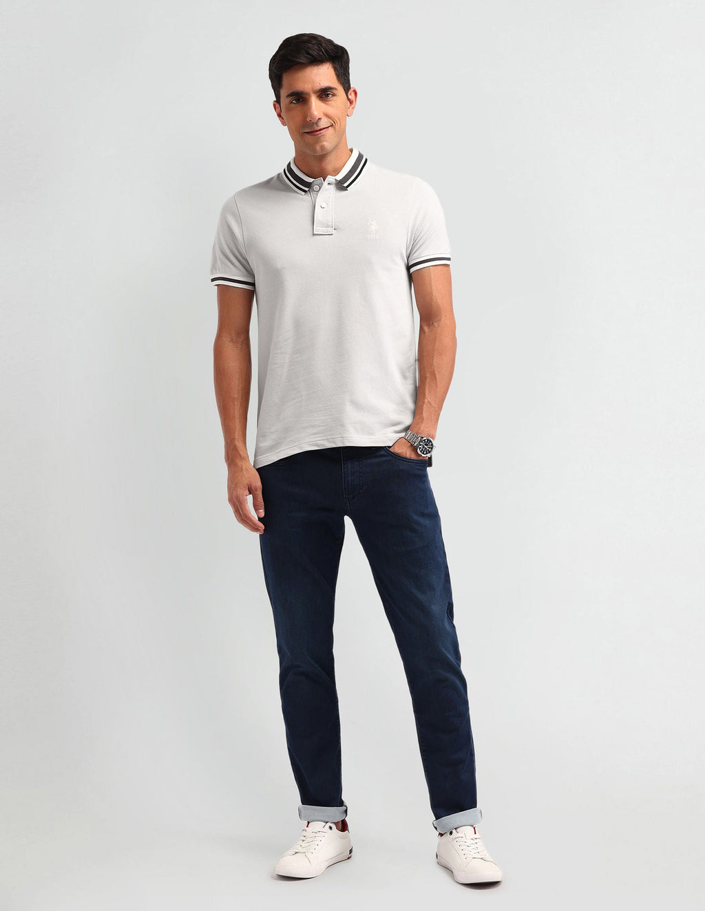 Outdoor Muscle Fit Solid Polo Shirt