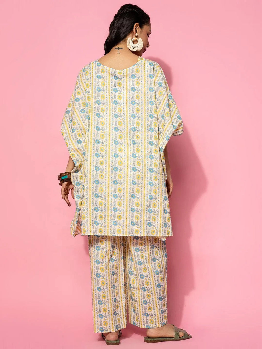 Cream Printed Cotton Co-Ords