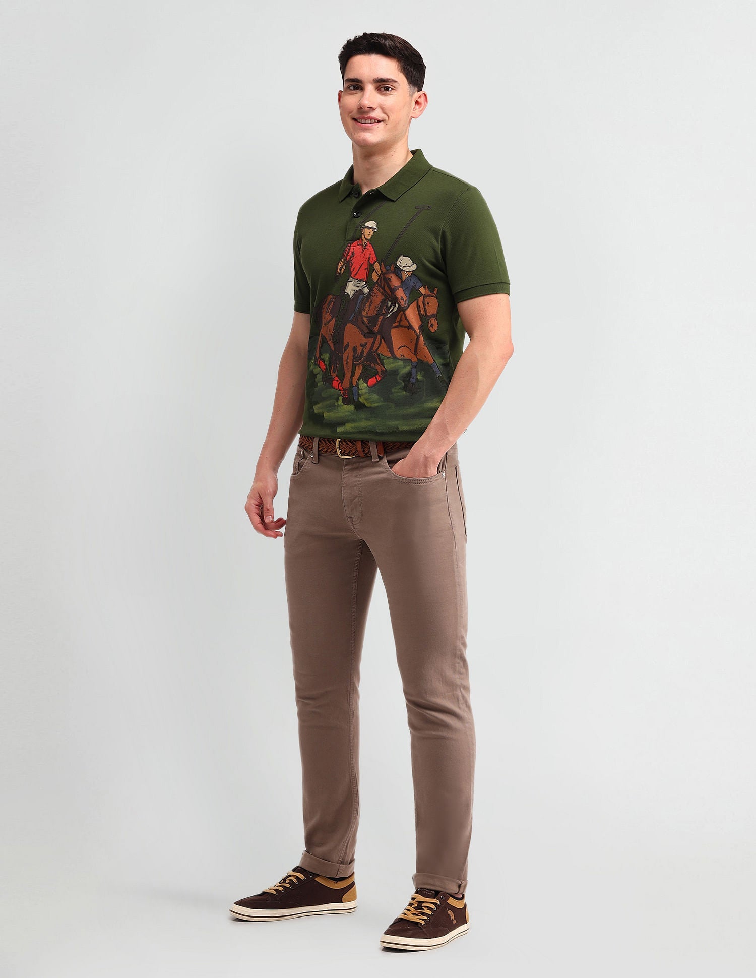 Outdoor Muscle Fit Brand Polo Shirt