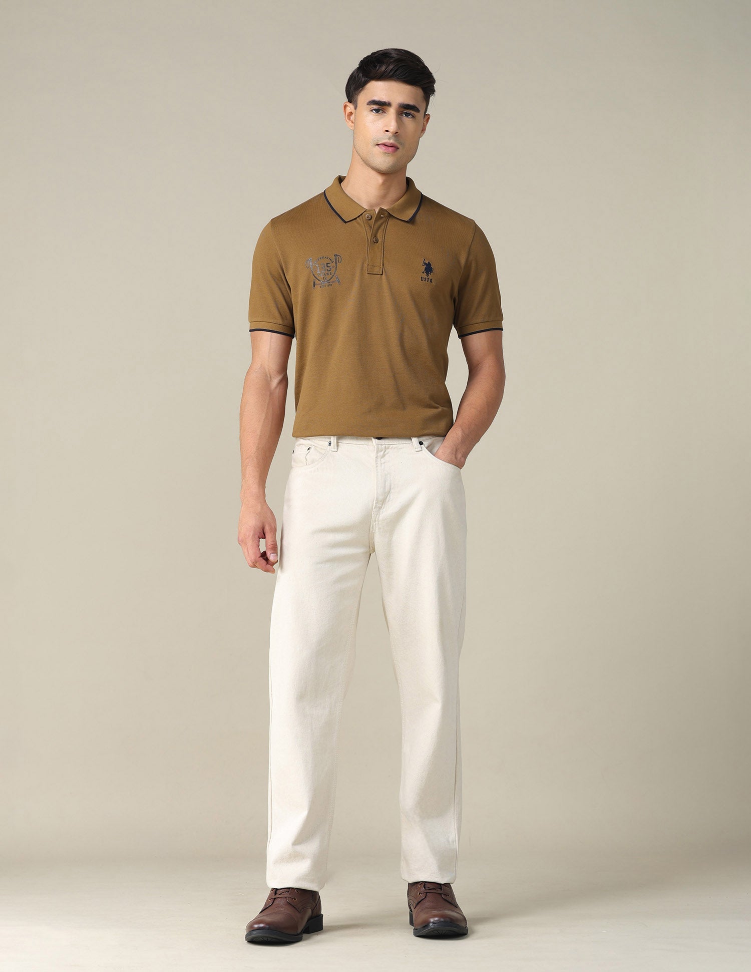 Graphic Printed Regular Fit Polo Shirt