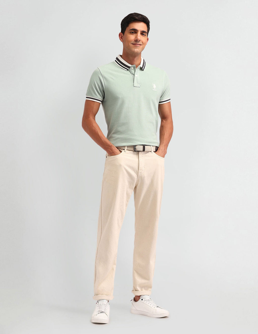 Outdoor Muscle Fit Solid Polo Shirt