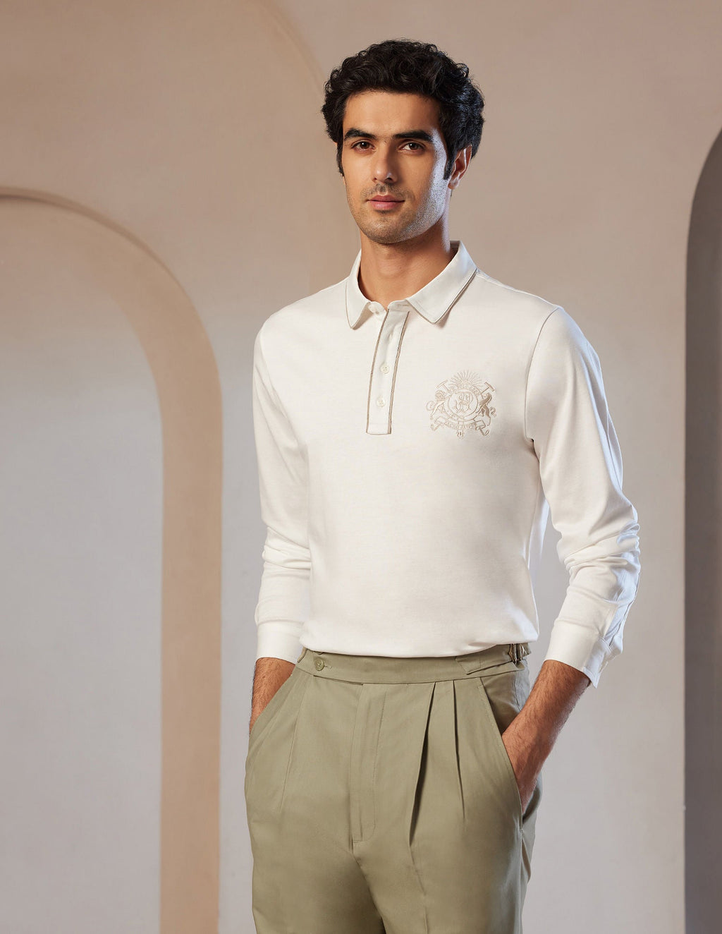 Pacho X Crest Logo Slim Fit Polo Shirt