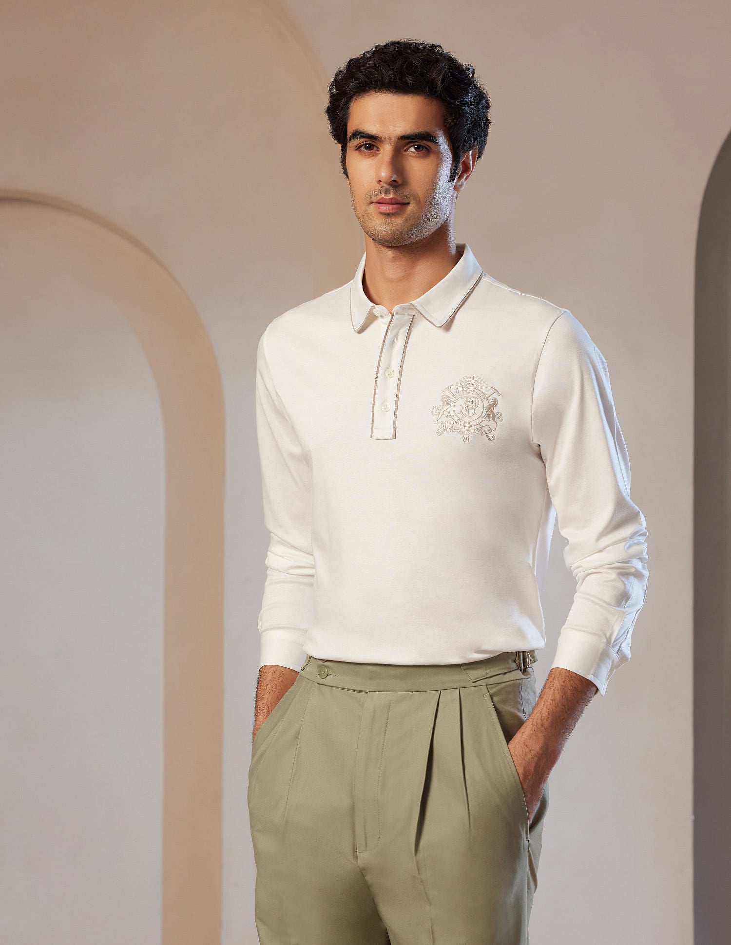 Pacho X Crest Logo Slim Fit Polo Shirt