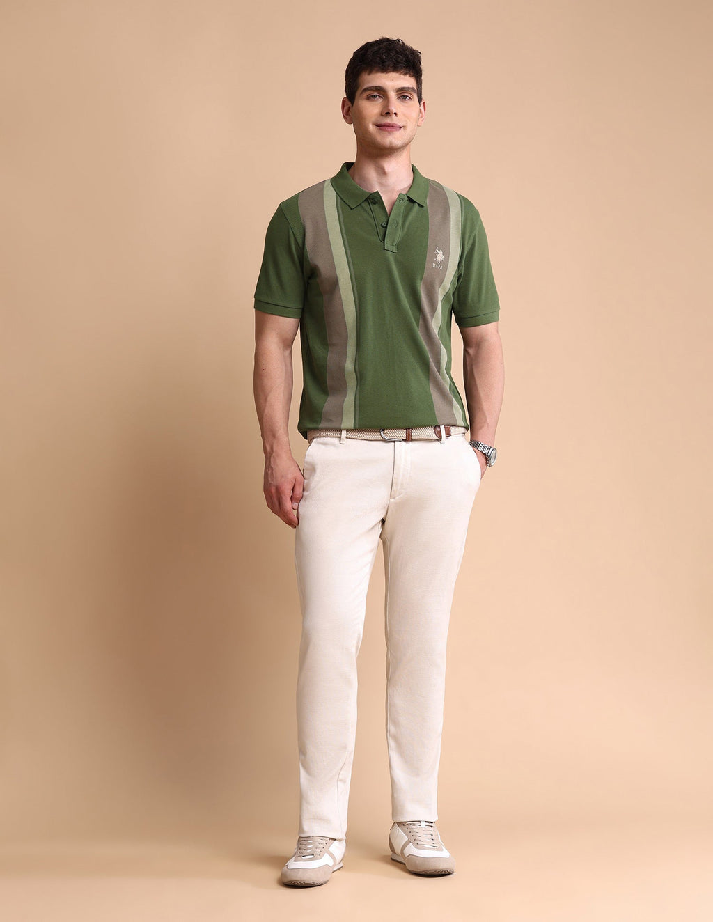 Colourblocked Slim Fit Polo Shirt