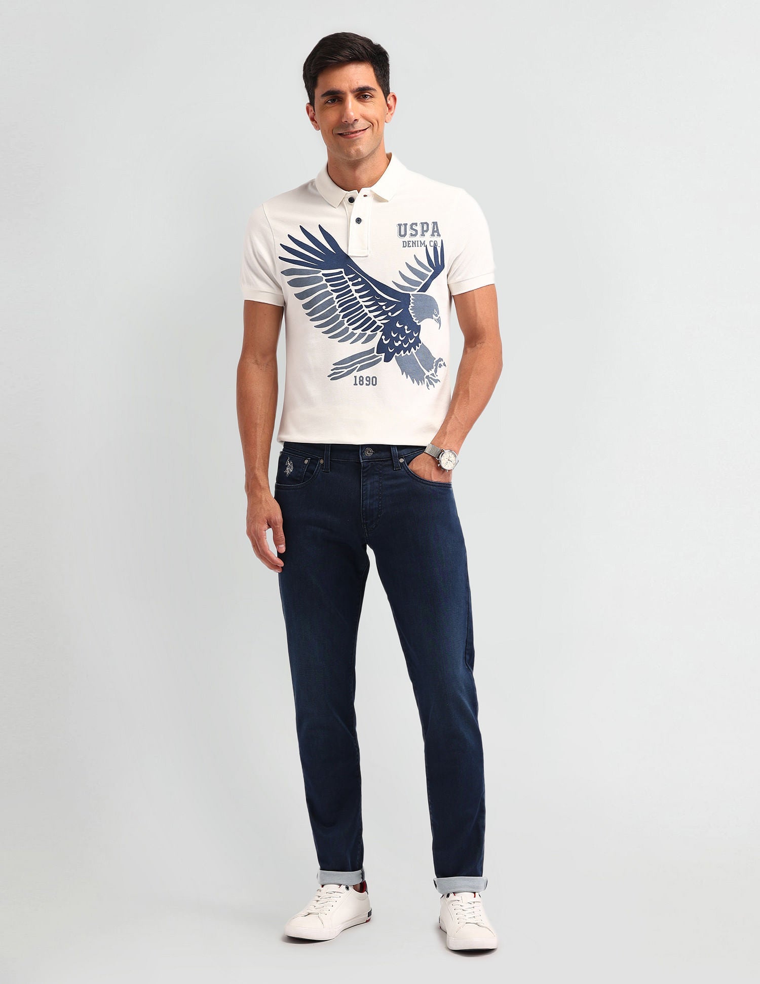 Americana Muscle Fit Brand Polo Shirt