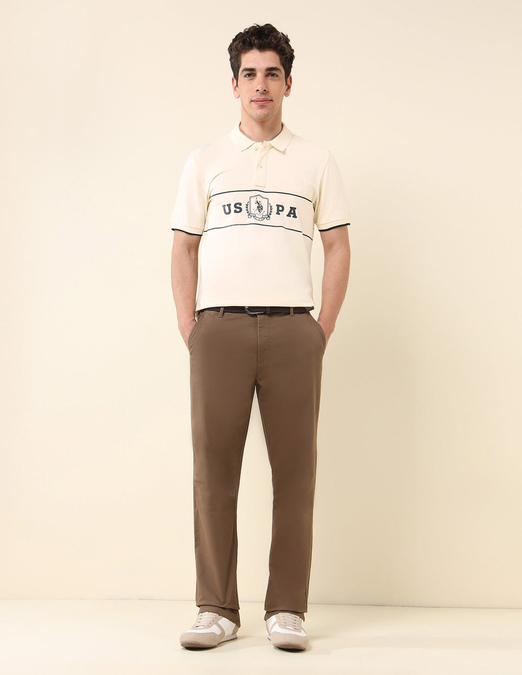 Brand Printed Slim Fit Classic Polo Shirt