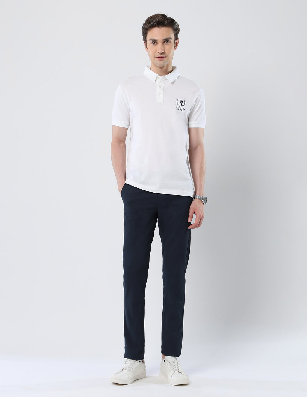 Brand Embroidered 135 Anniversary Polo Shirt