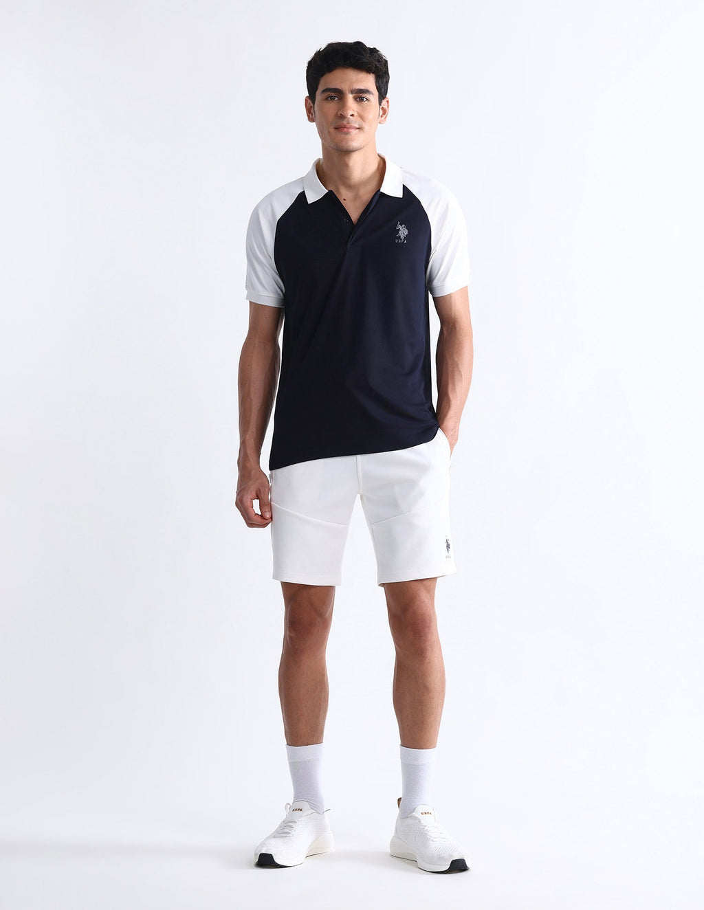 Colourblocked Slim Fit Polo Shirt