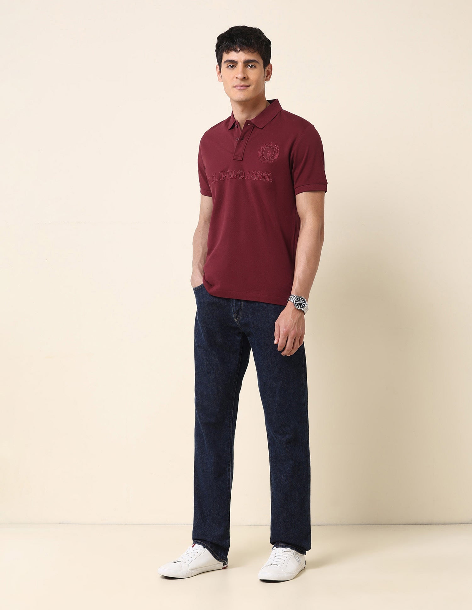 Brand Embroidered Classic Polo Shirt