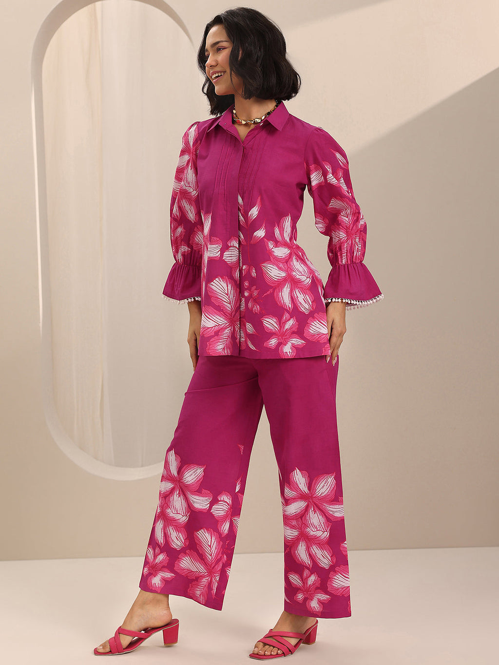 Pink Printed Cotton Co-Ord Sets