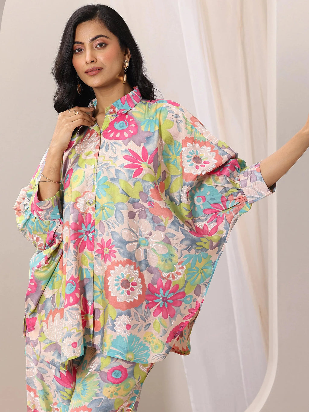 Multi Printed Silk Blend Co-Ord Sets