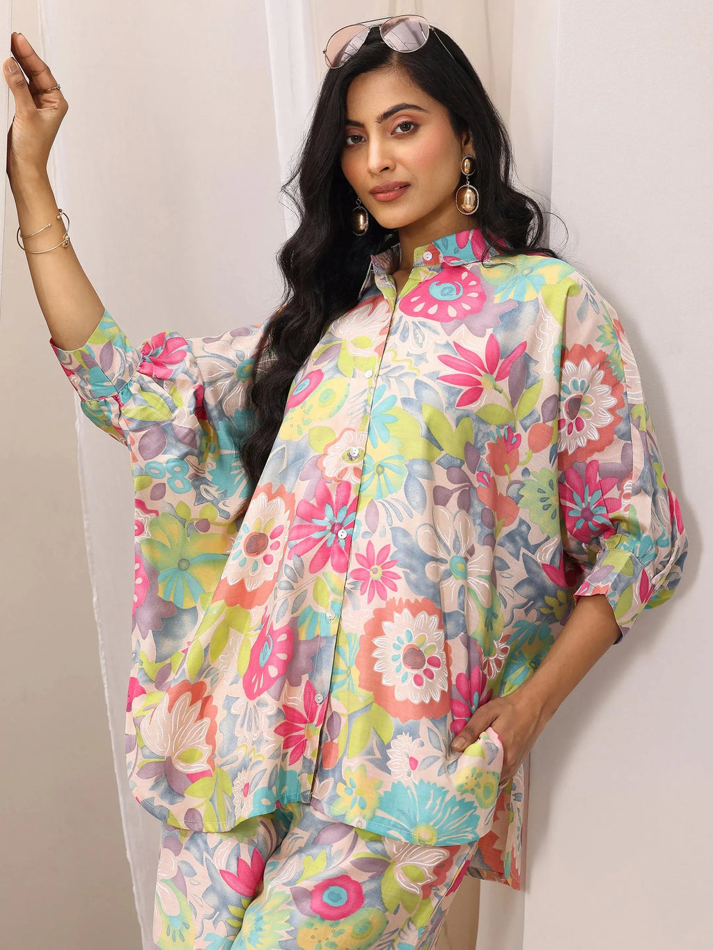 Multi Printed Silk Blend Co-Ord Sets