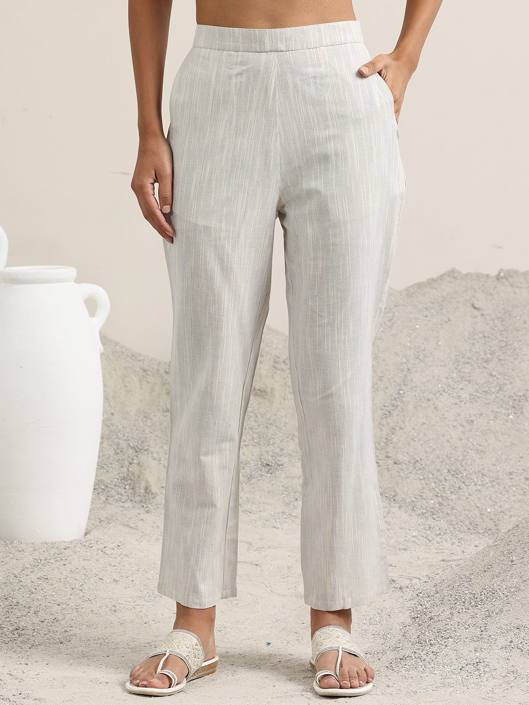 Pink Woven Design Cotton Straight Suit With Dupatta