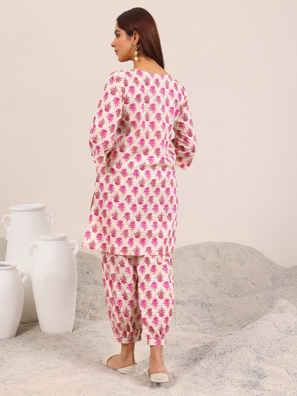 Pink Printed Pure Cotton Co-Ord Sets