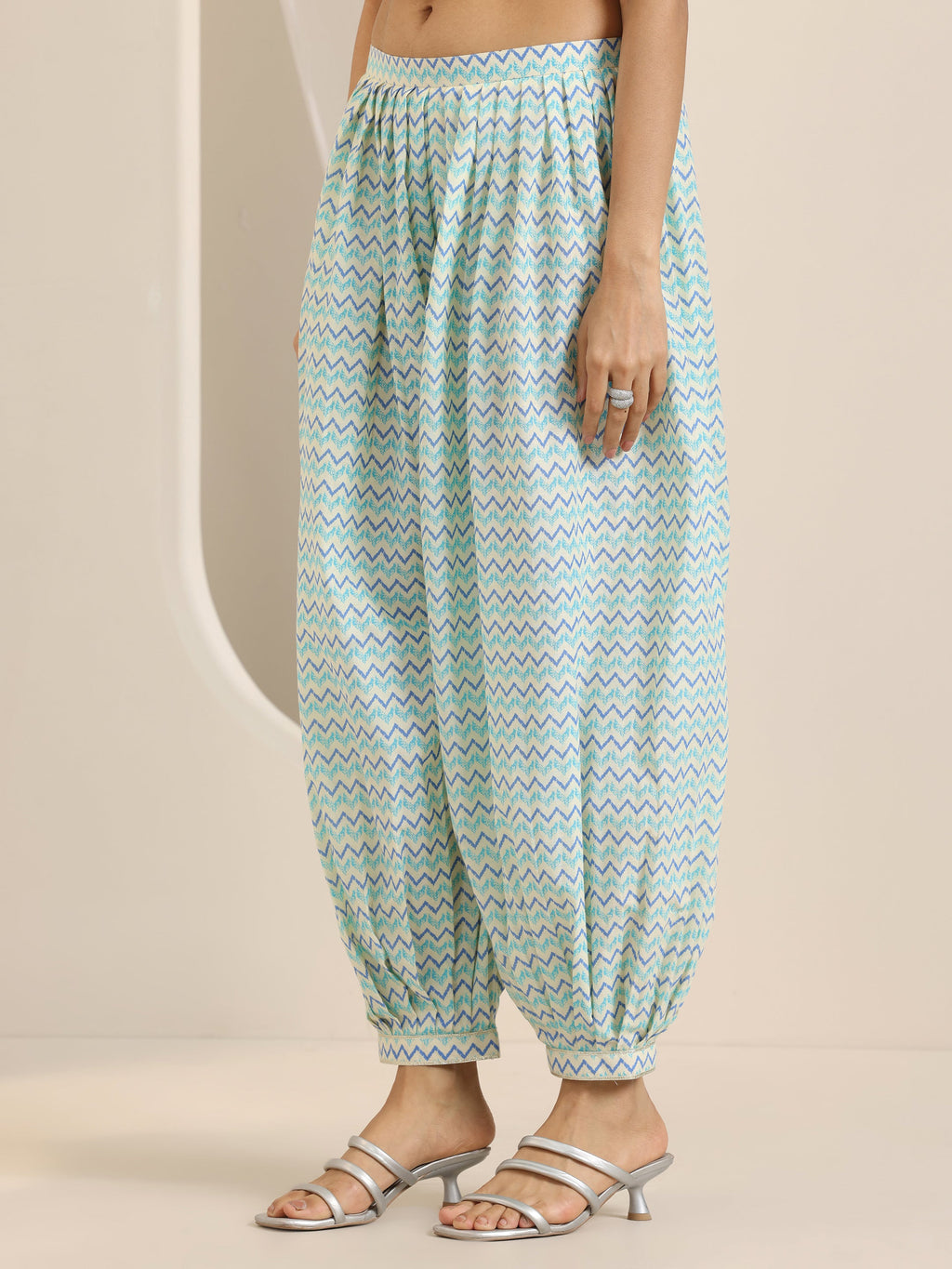 Off White Floral Printed Cotton Straight Suit Set With Dupatta