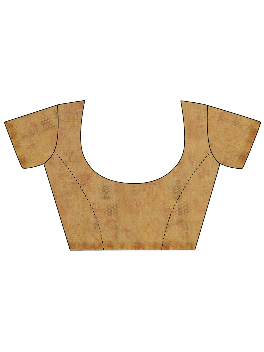 Mustard Printed Silk Saree With Unstitched Blouse Piece