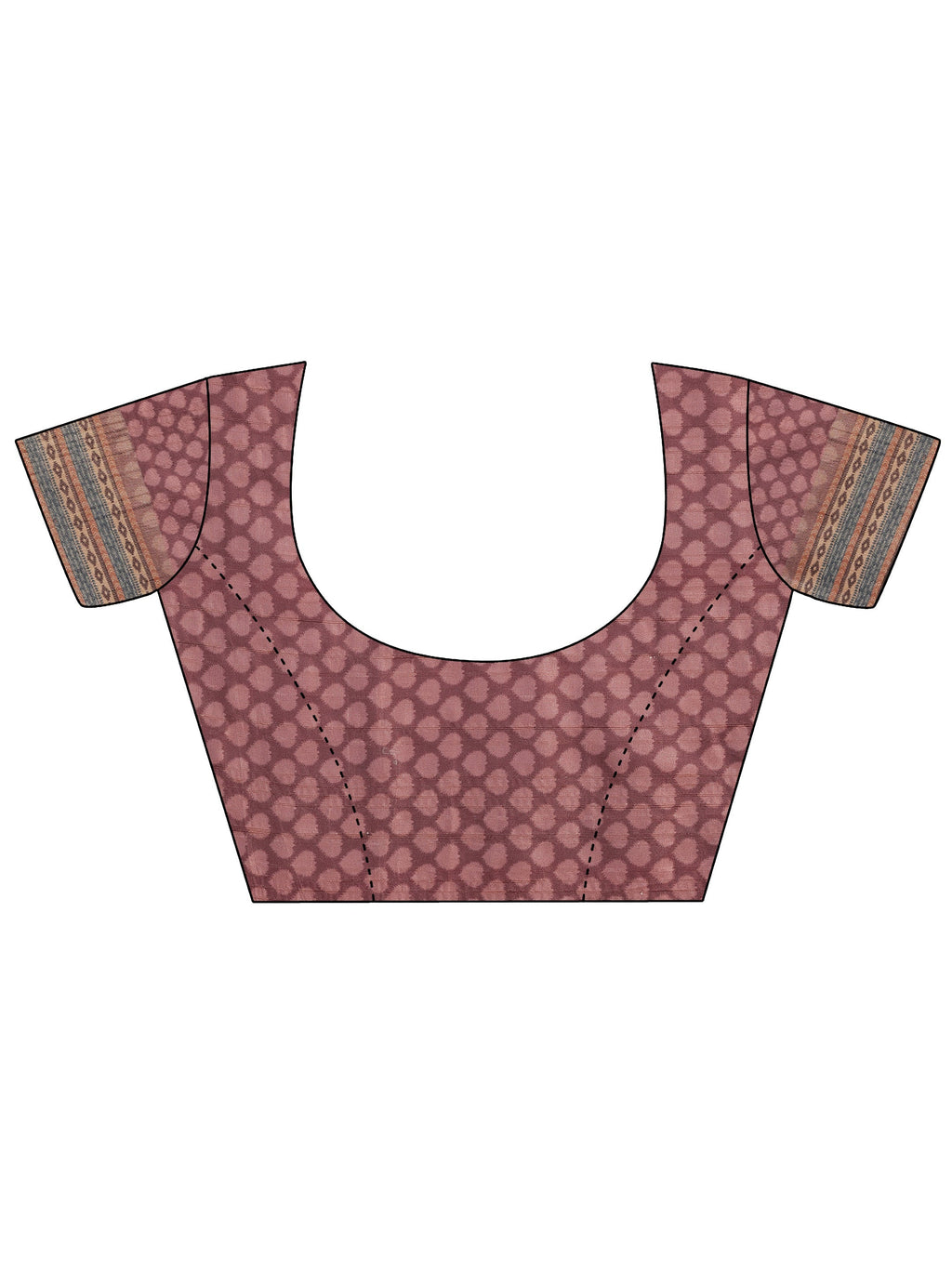 Brown Woven Design Silk Saree With Unstitched Blouse Piece