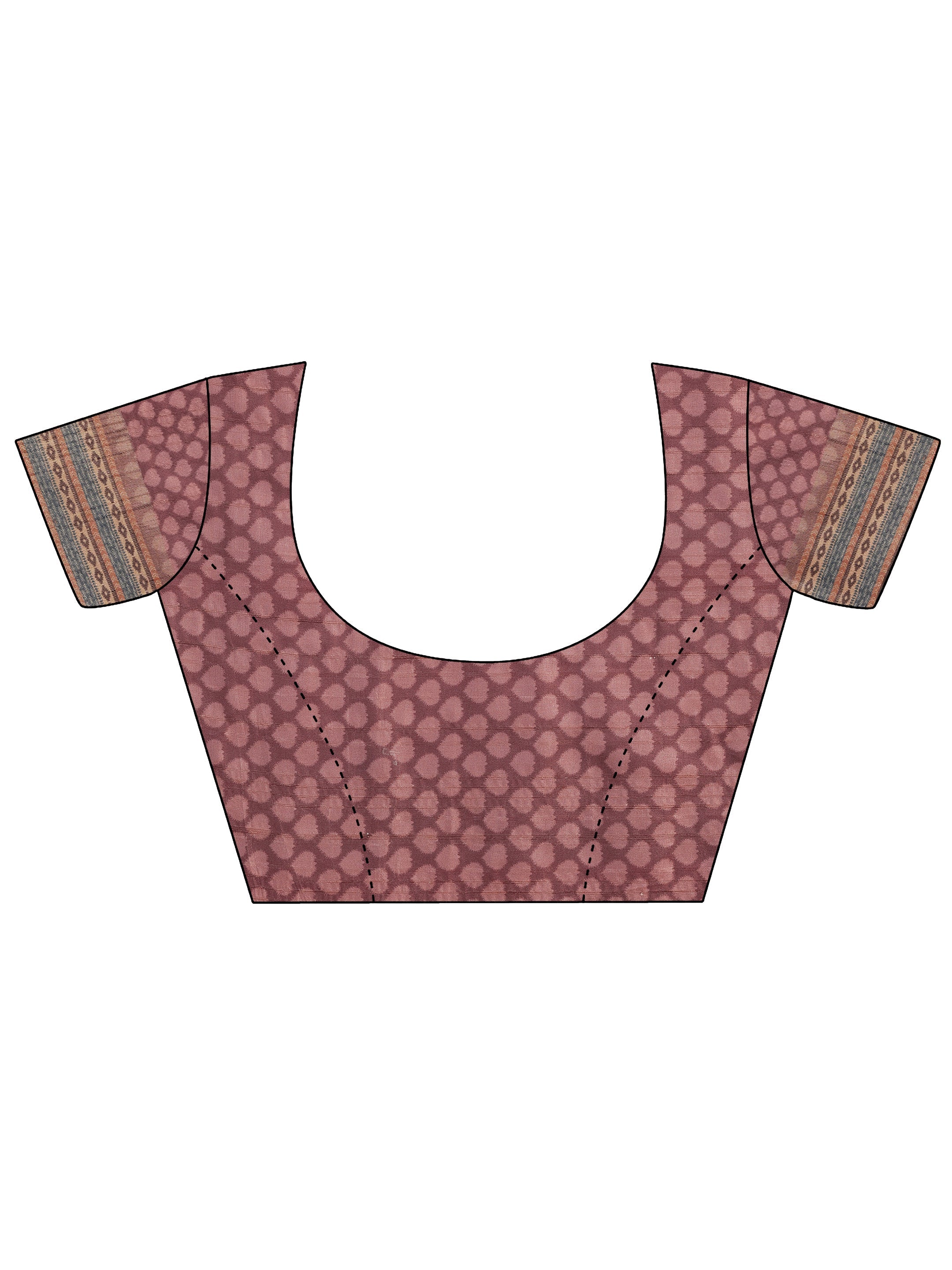 Brown Woven Design Silk Saree With Unstitched Blouse Piece