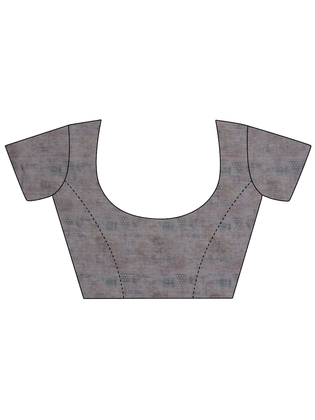 Blue Printed Silk Blend Saree With Unstitched Blouse Piece