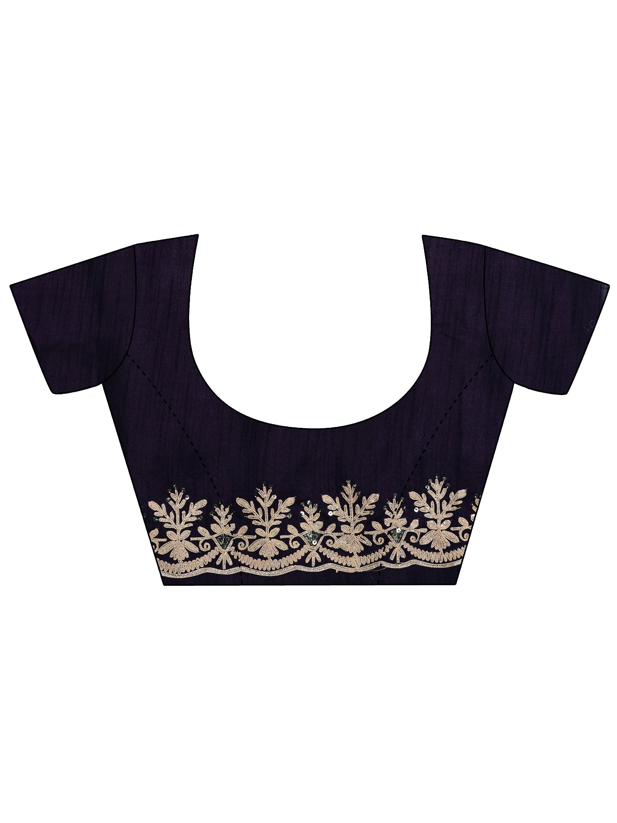 Lavender Embroidered Organza Saree With Unstitched Blouse Piece