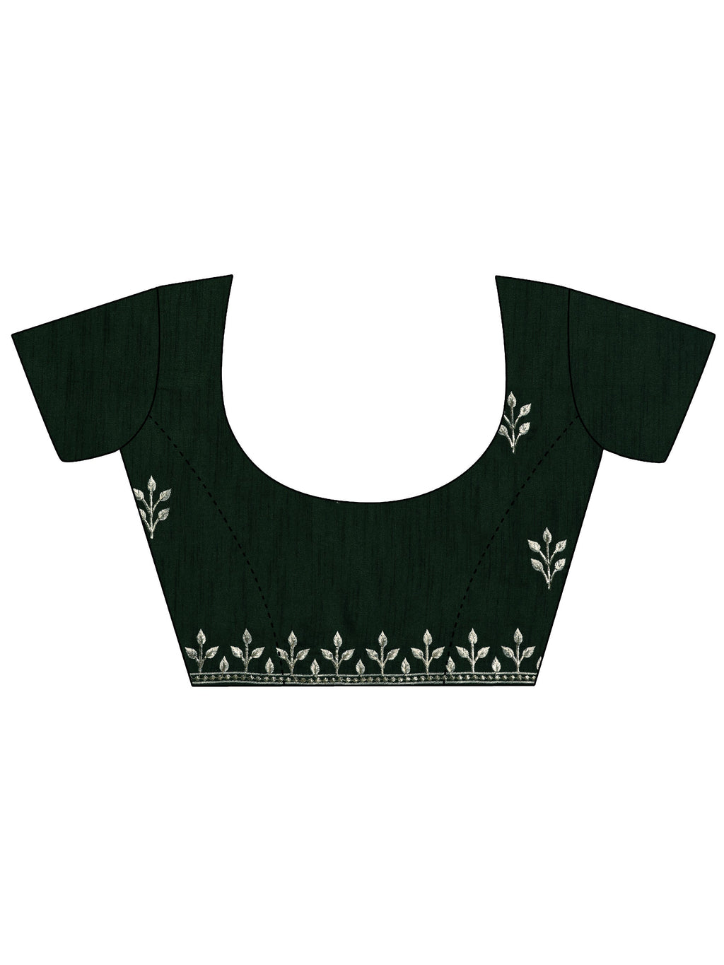 Green Embroidered Jimmy Choo Organza Saree With Unstitched Blouse Piece