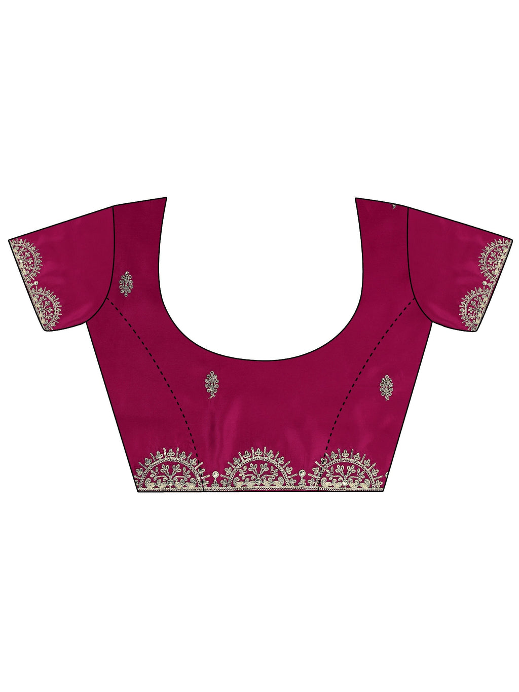 Pink Embellished Crepe Saree With Unstitched Blouse Piece