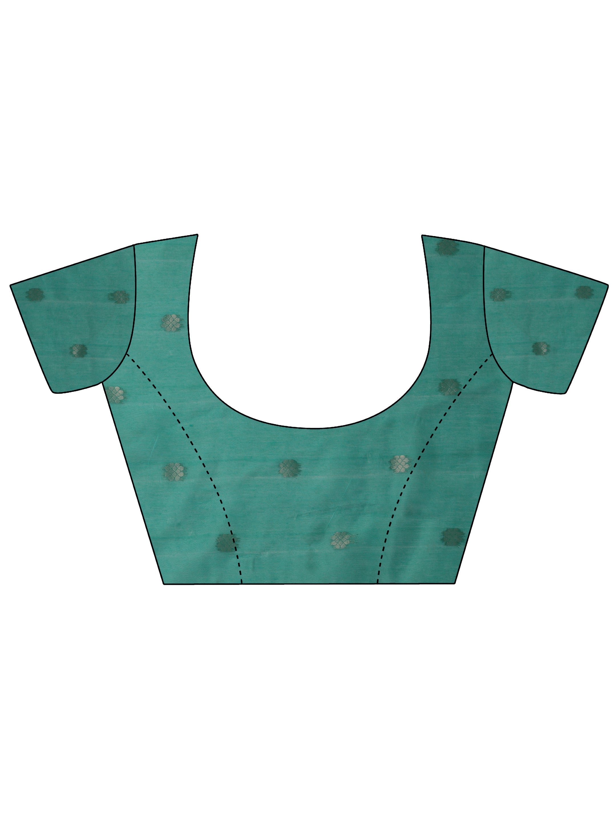 Blue Printed Silk Blend Saree With Unstitched Blouse Piece