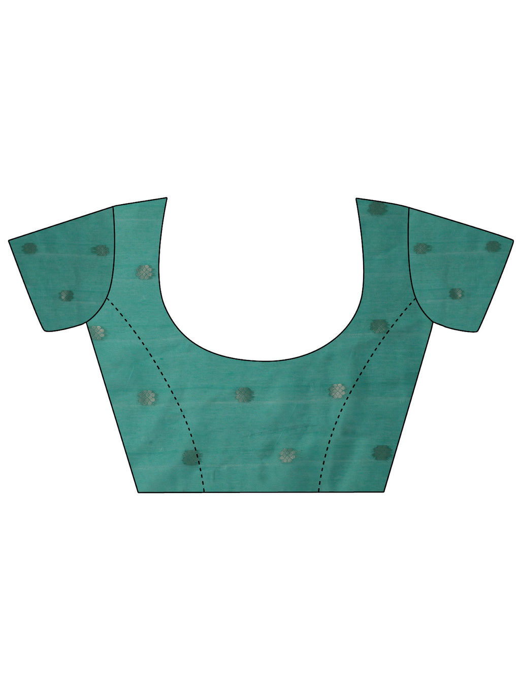 Blue Printed Silk Blend Saree With Unstitched Blouse Piece