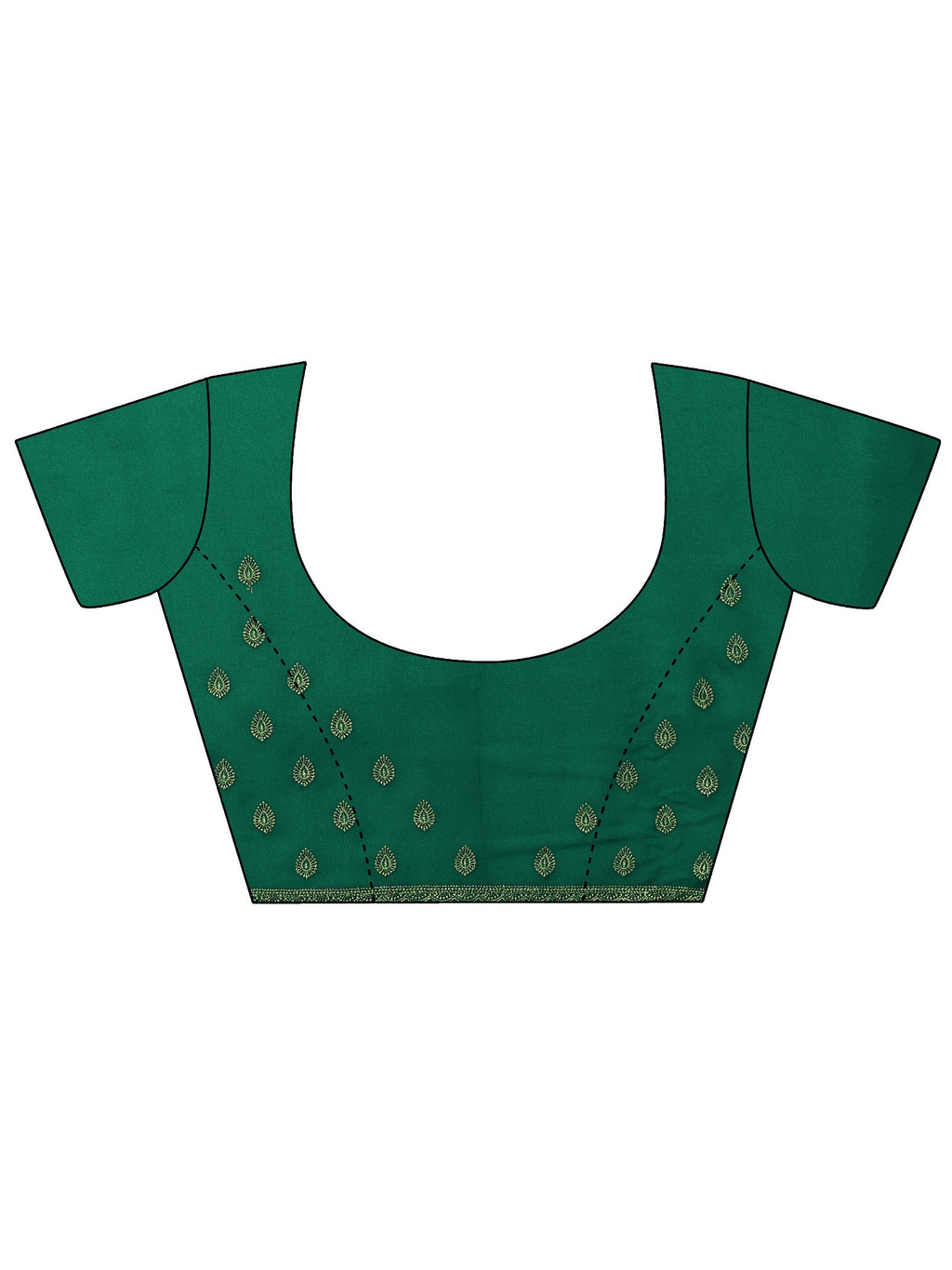 Green Embroidered Georgette Saree With Unstitched Blouse Piece