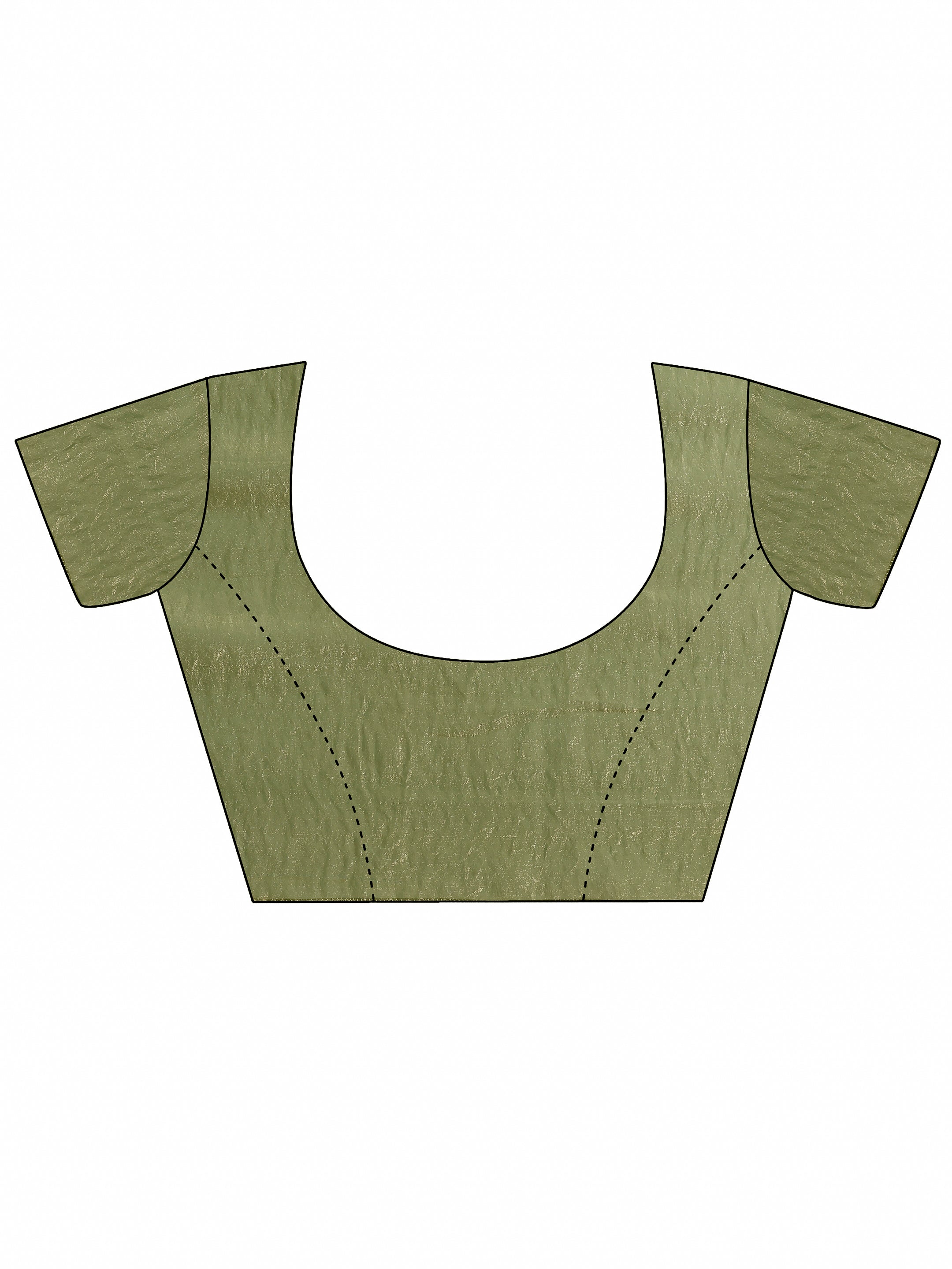 Green Embroidered Organza Saree With Unstitched Blouse Piece