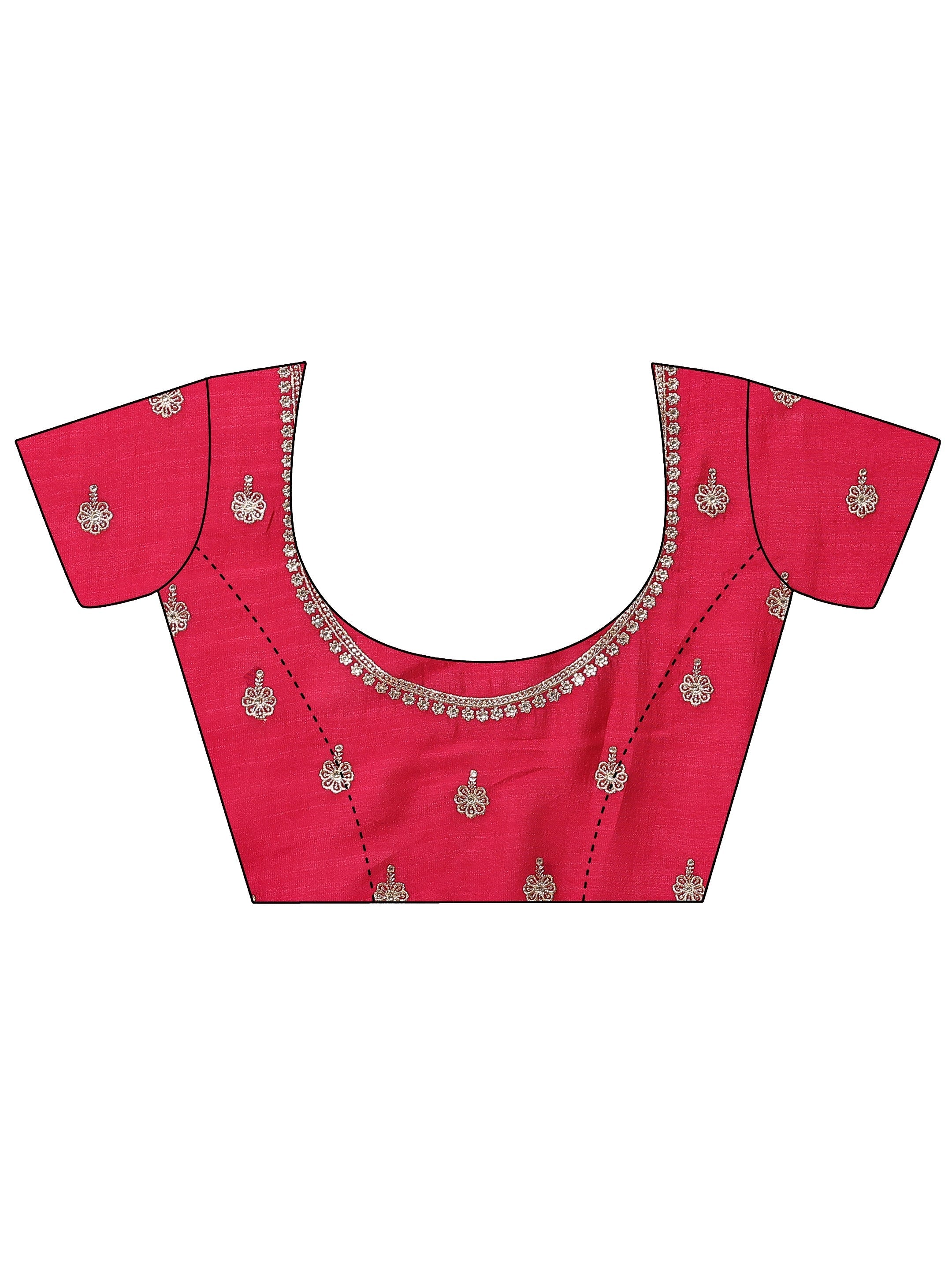 Green Solid Silk Blend Saree With Unstitched Blouse Piece