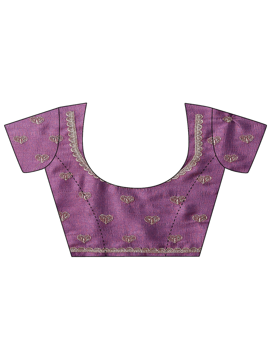 Pink Embellished Silk Blend Saree With Unstitched Blouse Piece