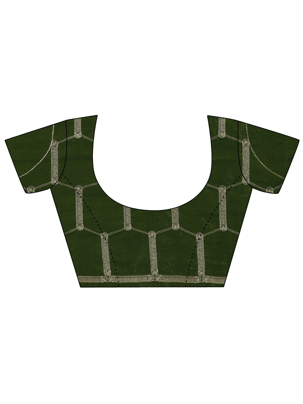 Green Solid Organza Saree With Unstitched Blouse Piece