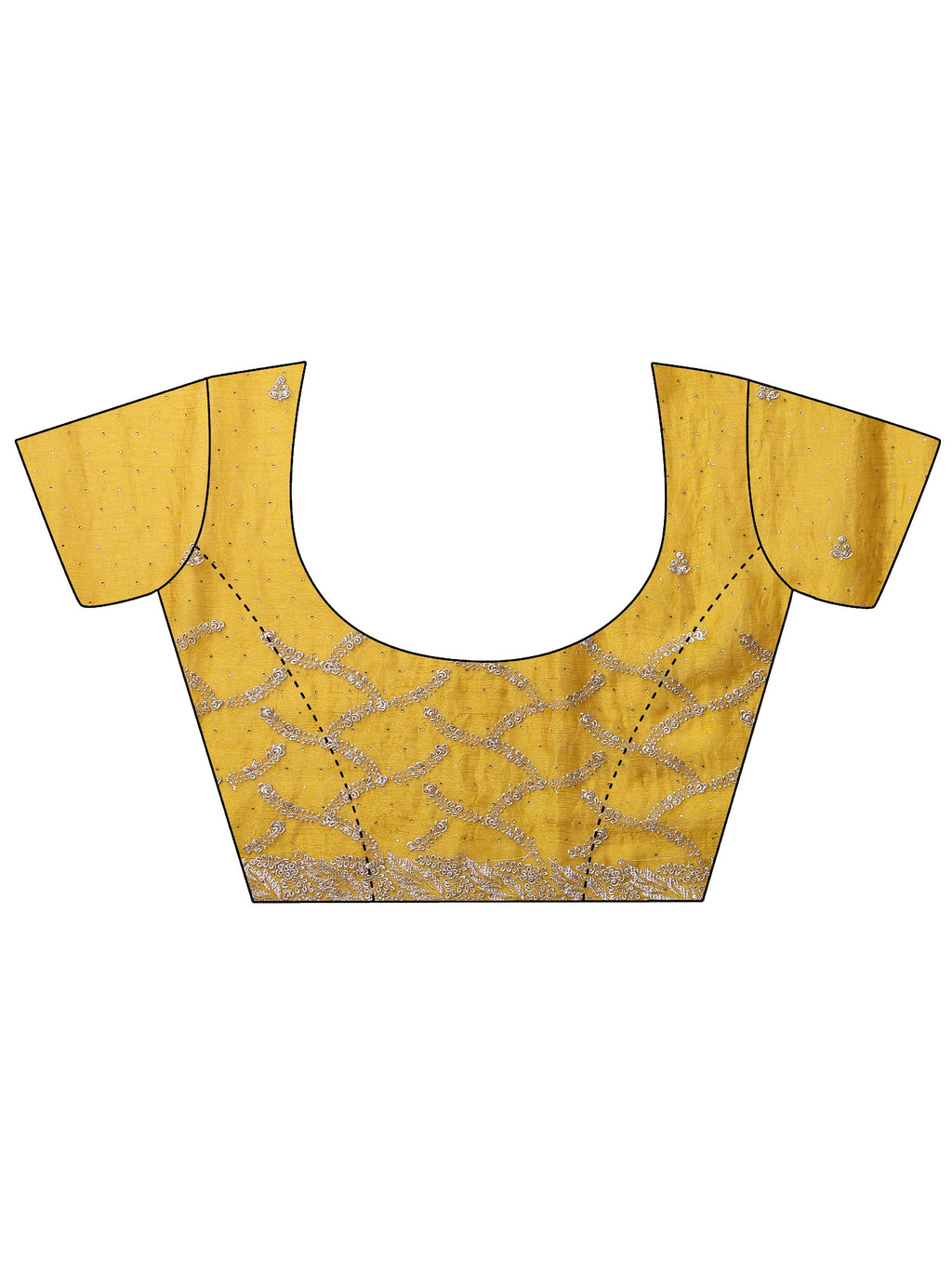 Blue Embellished Silk Blend Saree With Unstitched Blouse Piece